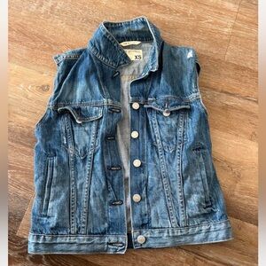 Rag & Bone Blue Denim Vest
